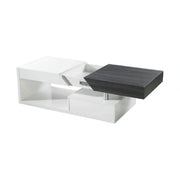 Masuta de cafea MELIDA, alb/gri, 120x60x43 cm