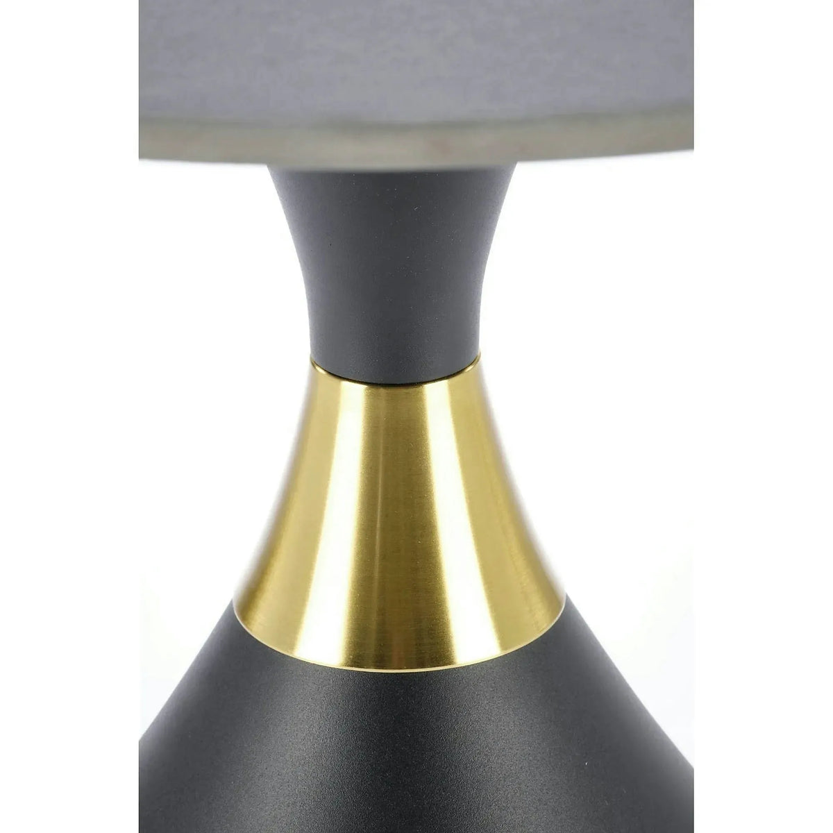 Masuta de cafea metal/ceramica SCALITA, negru cu efect de marmura/auriu, 50x50x57 cm