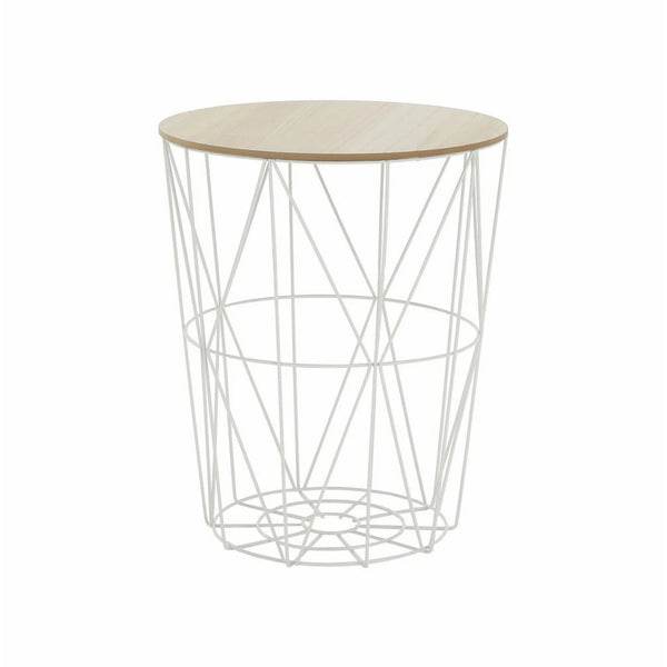 Masuta de cafea NANCER TYP 3, stejar natural/alb, 40x40x48 cm