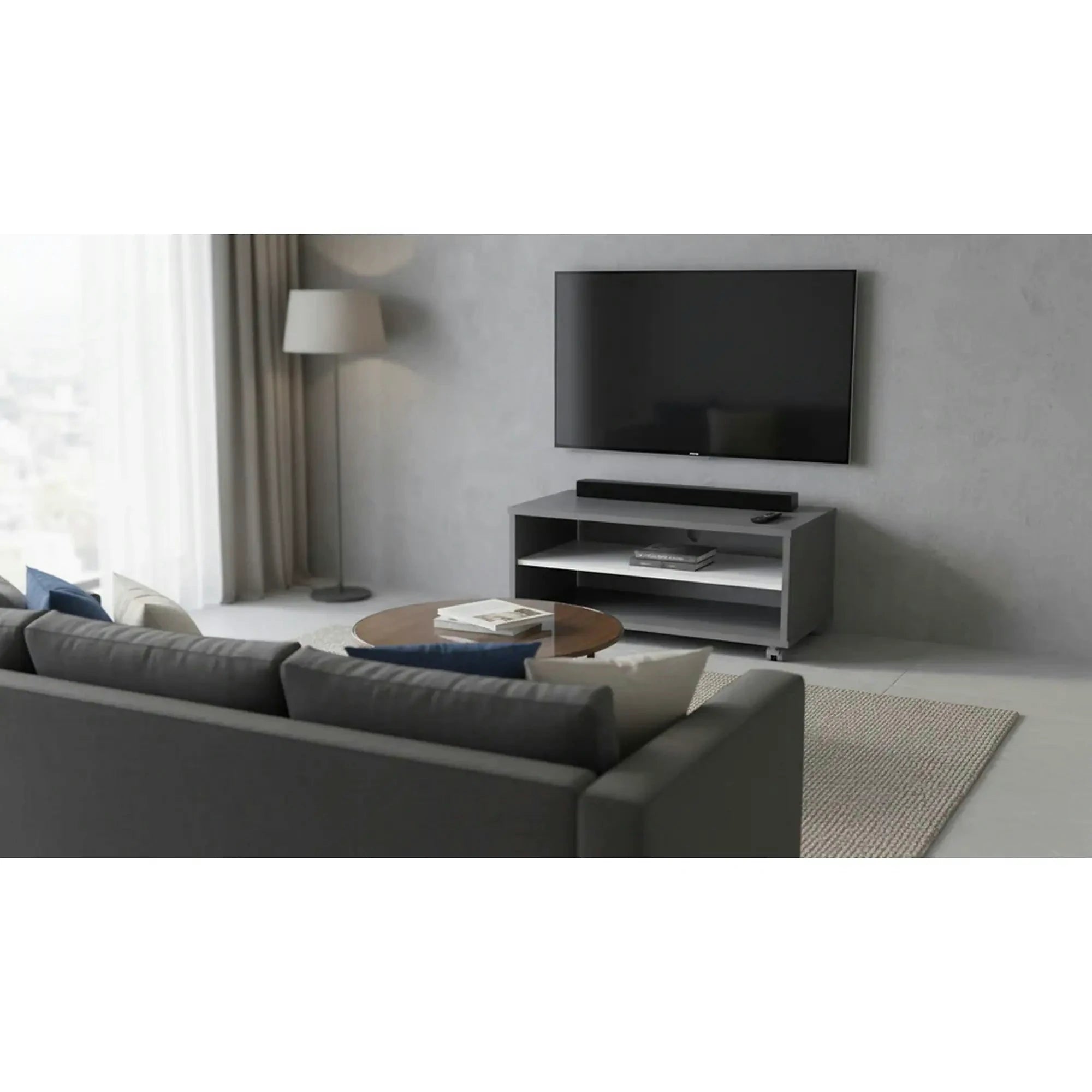 Masuta de cafea RIOMA NEW TYP 32, gri grafit, DTD laminat, 90x60x45 cm