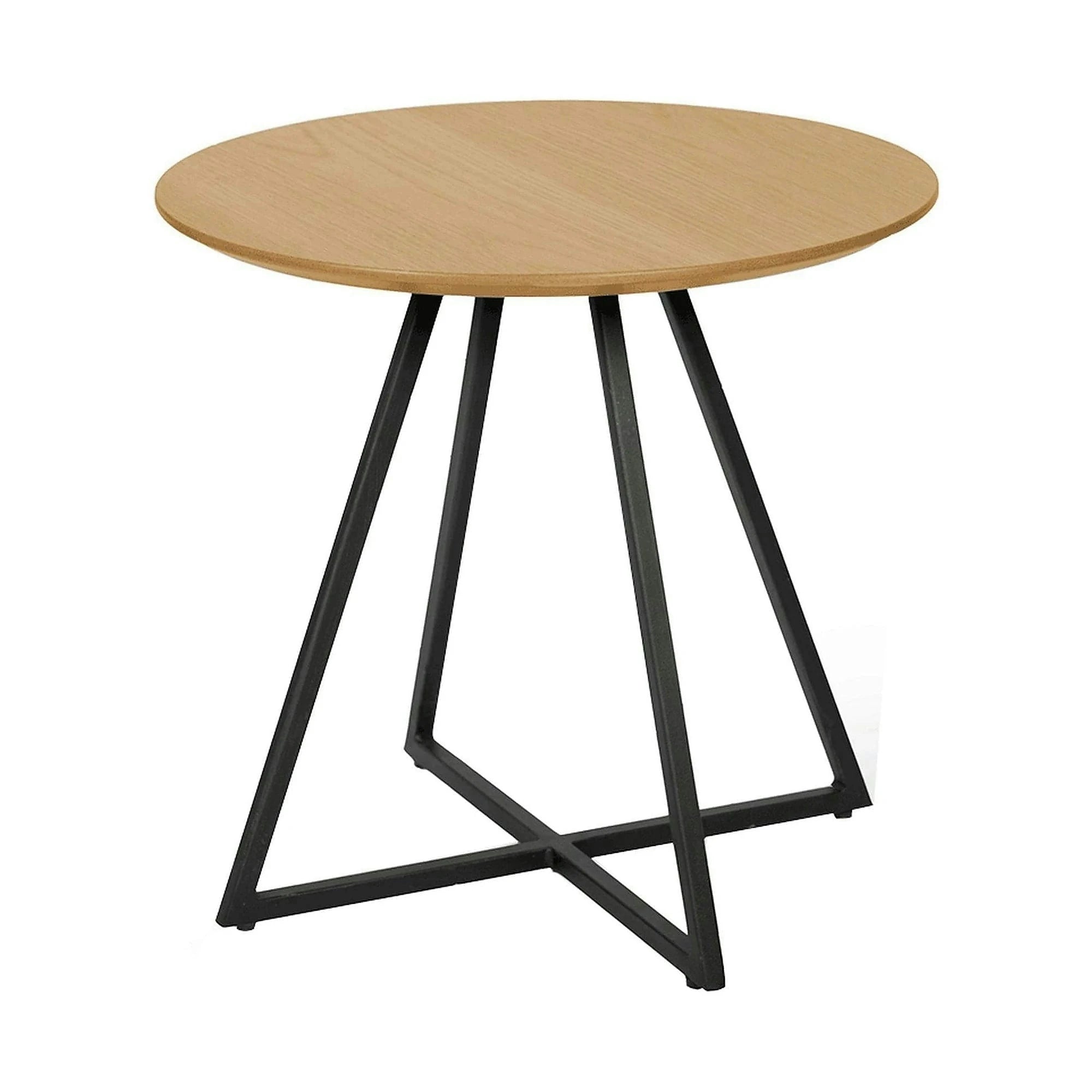 Masuta DELIK, stejar/negru, metal, 50x50x45 cm