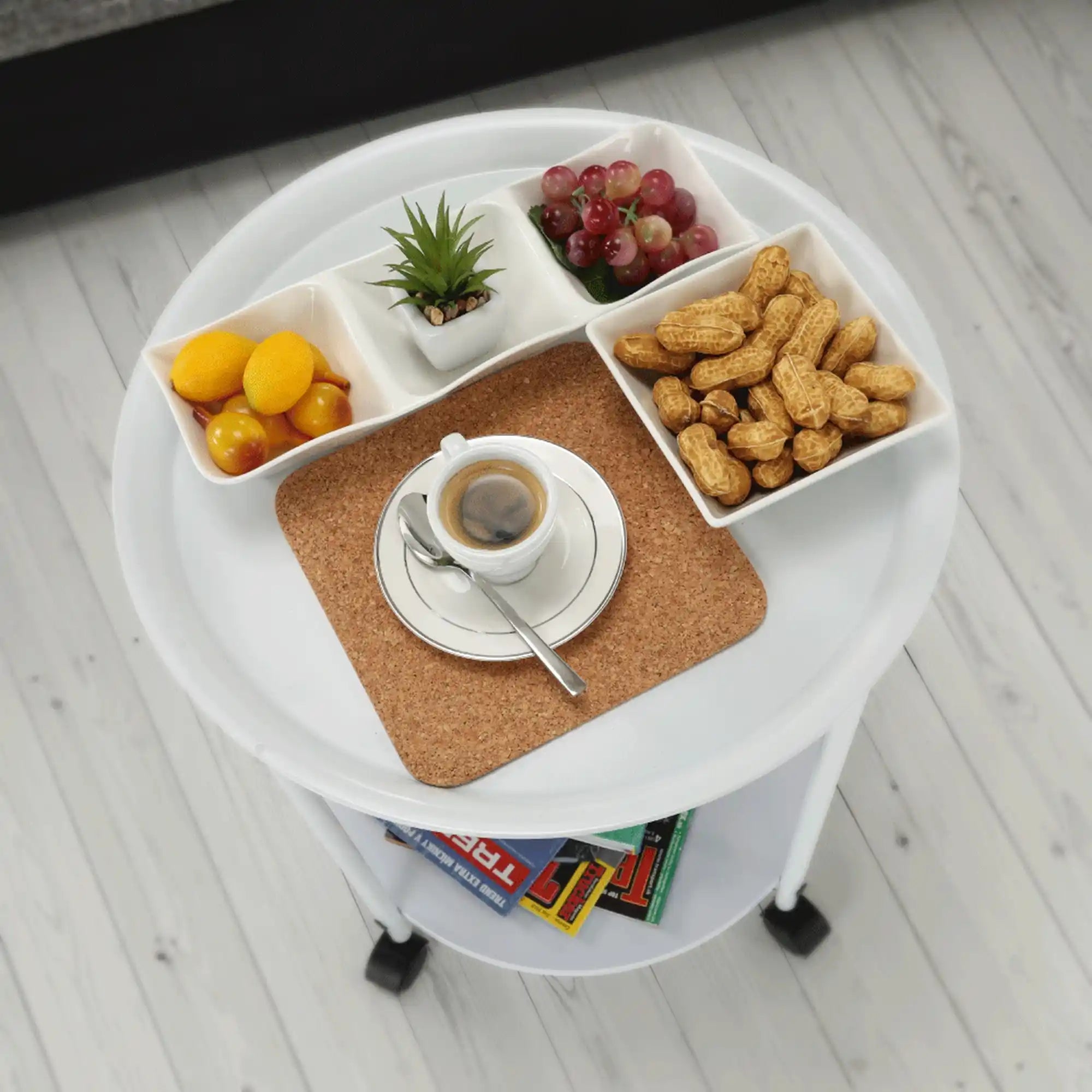 Masuta DERIN, alb, 44x44x53 cm