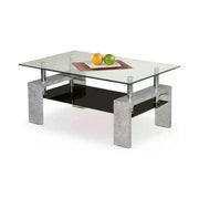 Masuta DIANA INTRO, transparent/gri beton, 100x60x45 cm