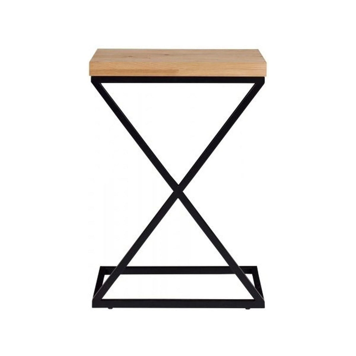 Masuta DOTI, stejar/negru, 51x31x71 cm