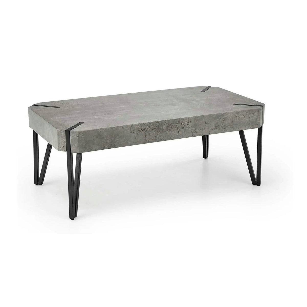 Masuta EMILY GREY, gri/negru, 110x60x42 cm