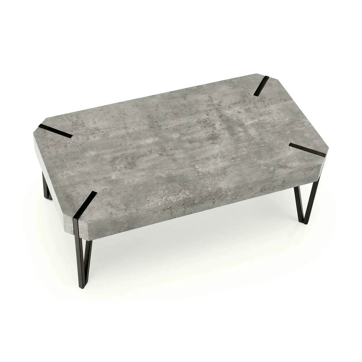 Masuta EMILY GREY, gri/negru, 110x60x42 cm