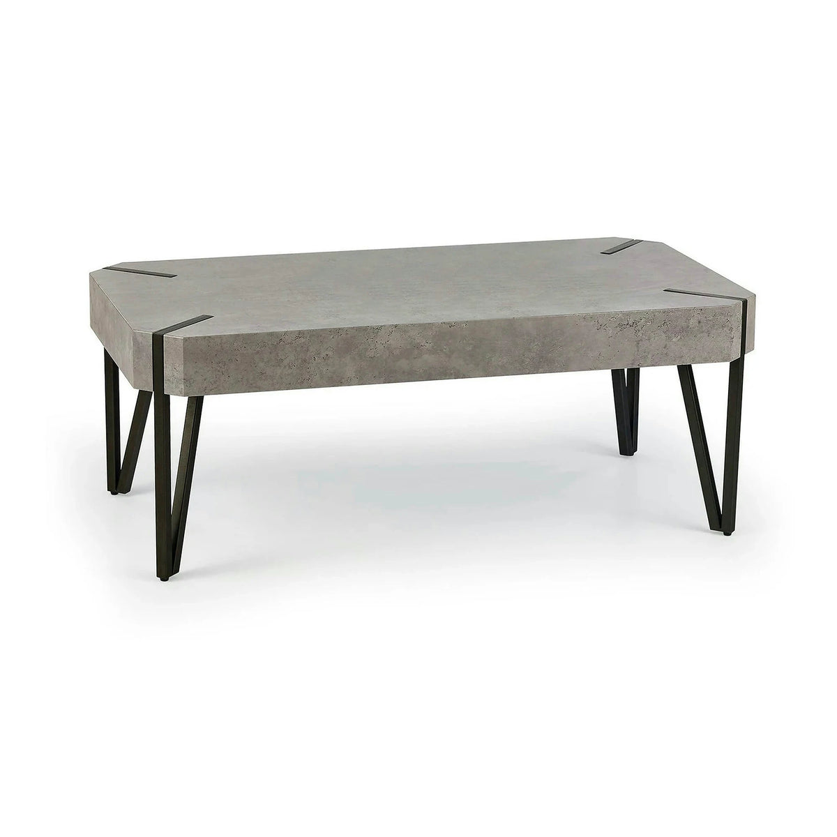 Masuta EMILY GREY, gri/negru, 110x60x42 cm