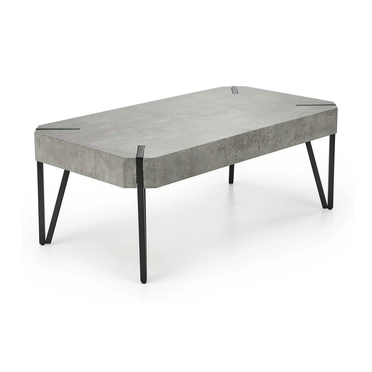 Masuta EMILY GREY, gri/negru, 110x60x42 cm