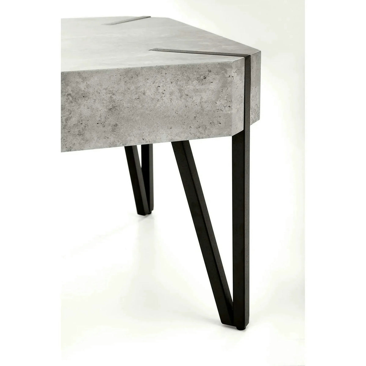 Masuta EMILY GREY, gri/negru, 110x60x42 cm