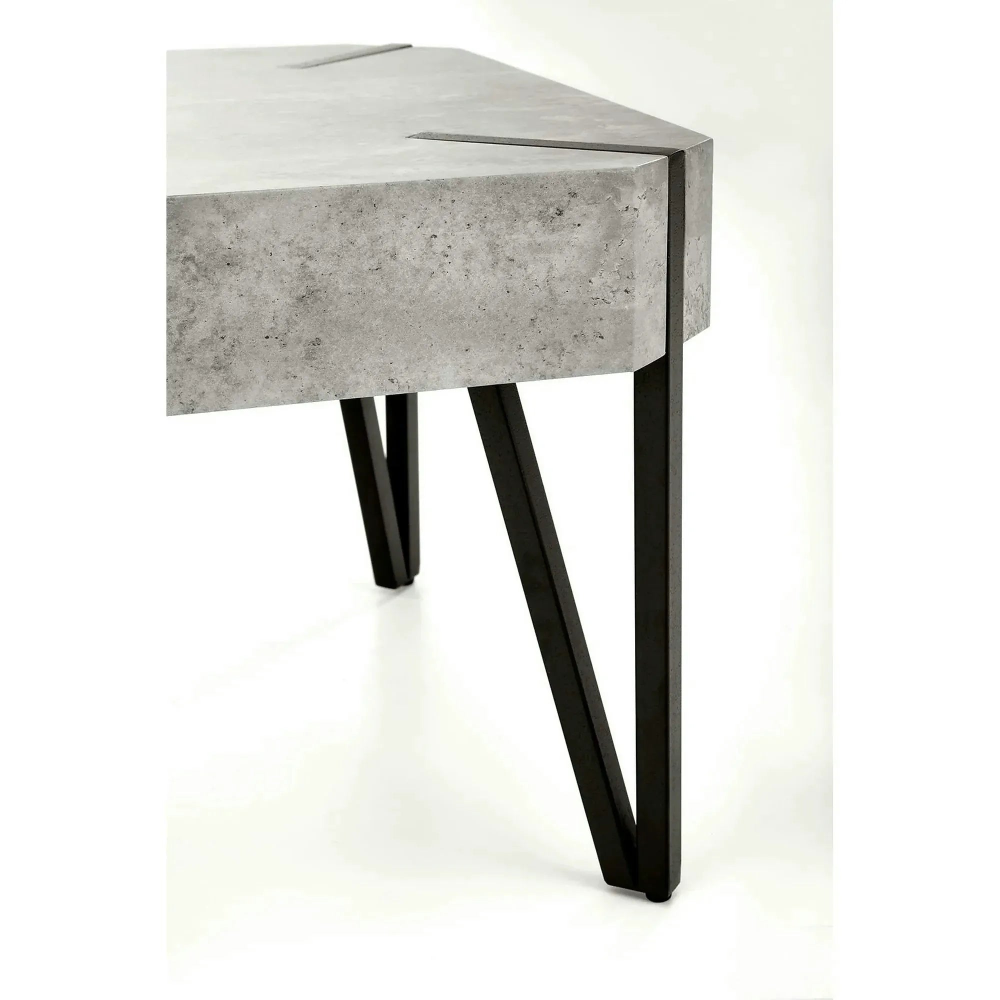 Masuta EMILY GREY, gri/negru, 110x60x42 cm