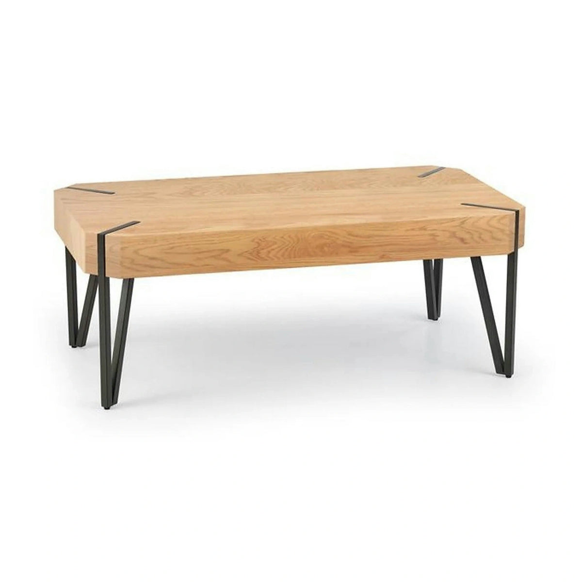 Masuta Emily, stejar auriu/negru, 110x60x42 cm