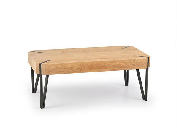 Masuta Emily, stejar auriu/negru, 110x60x42 cm