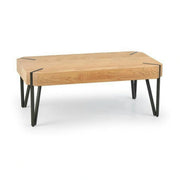 Masuta Emily, stejar auriu/negru, 110x60x42 cm