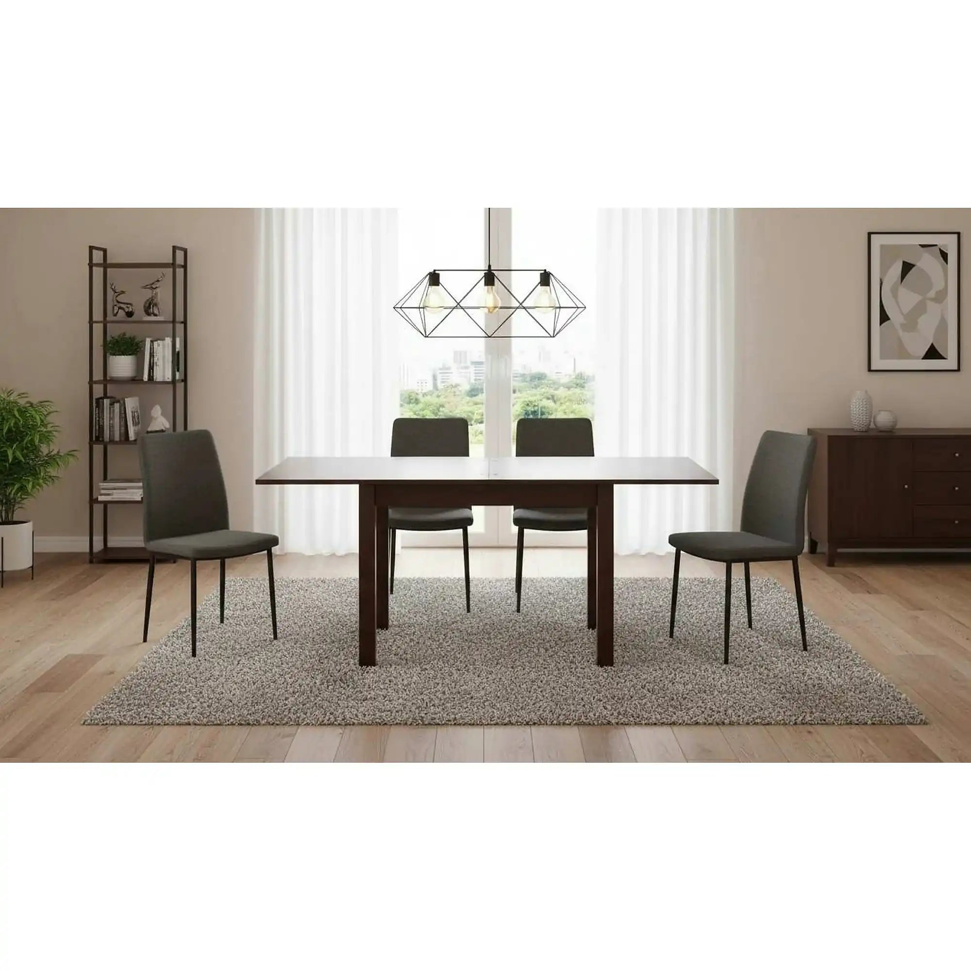 Masuta extensibila GRACJAN, nuc, PAL, 80/160x80x76 cm