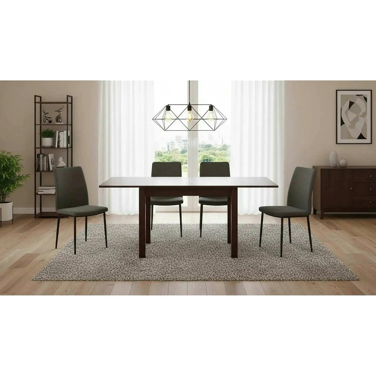 Masuta extensibila GRACJAN, nuc, PAL, 80/160x80x76 cm