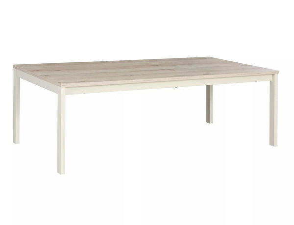 Masuta FROST L1, stejar alpin/alb, PAL/metal, 120x60x40 cm