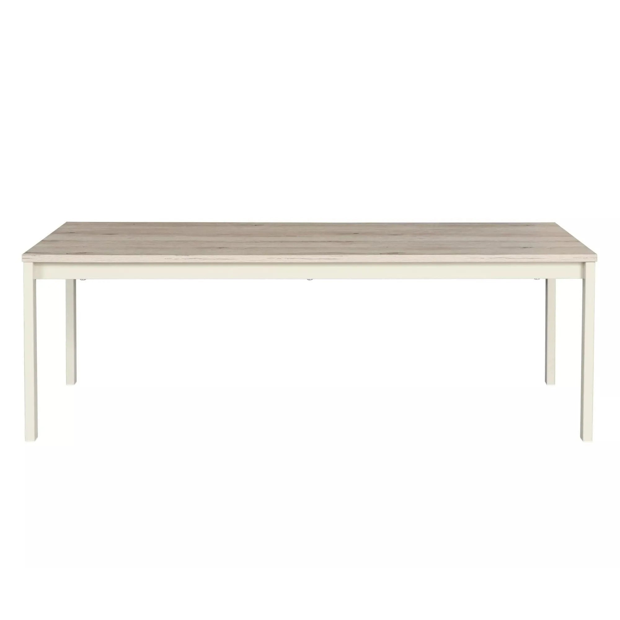 Masuta FROST L1, stejar alpin/alb, PAL/metal, 120x60x40 cm