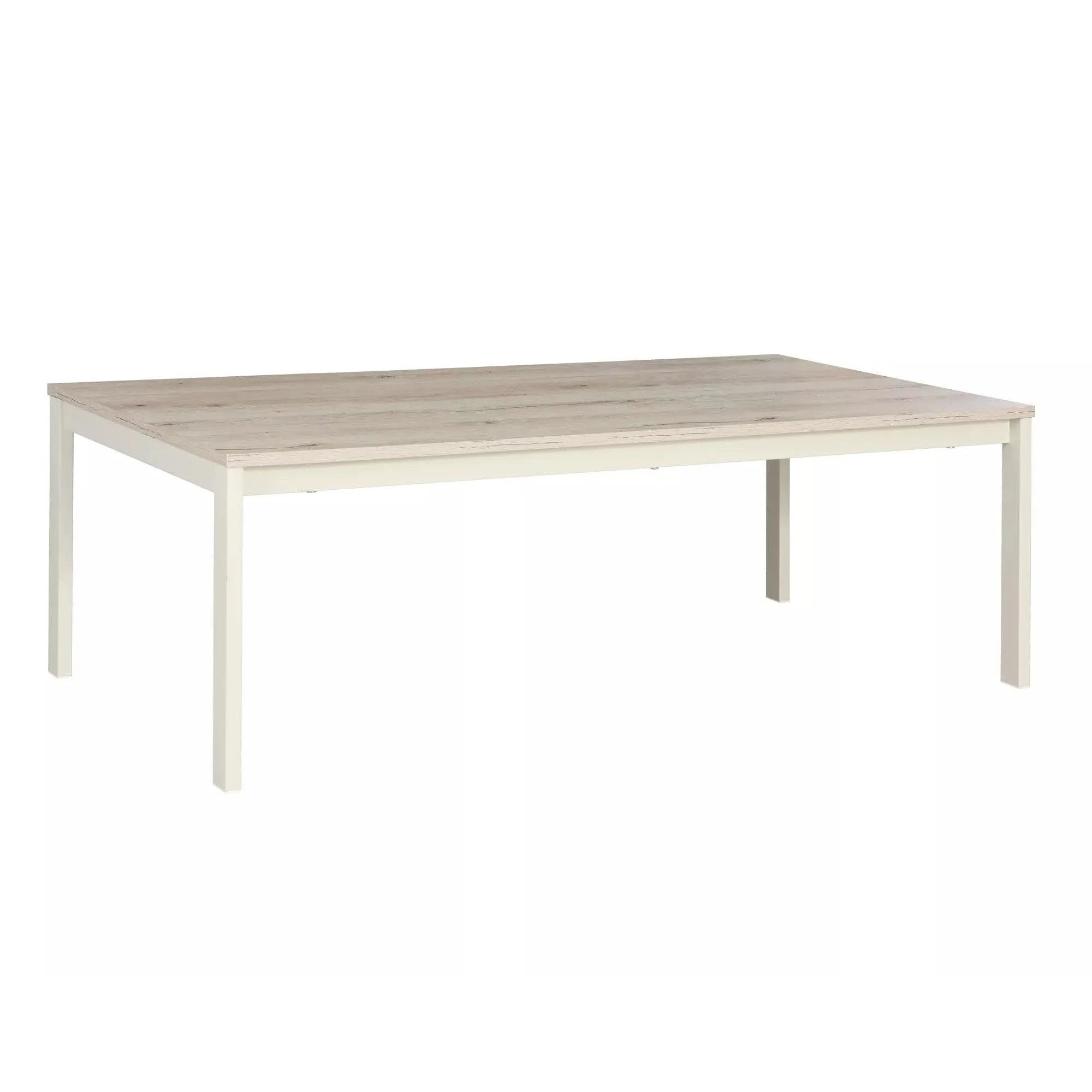 Masuta FROST L1, stejar alpin/alb, PAL/metal, 120x60x40 cm