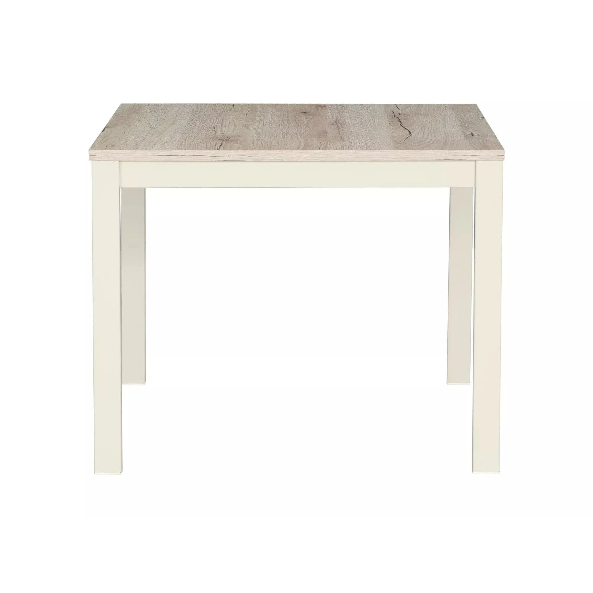 Masuta FROST L2, stejar alpin/alb, PAL/metal, 60x60x48 cm