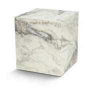 Masuta KUP, alb cu efect de marmura, PAL laminat, 45x45x50 cm