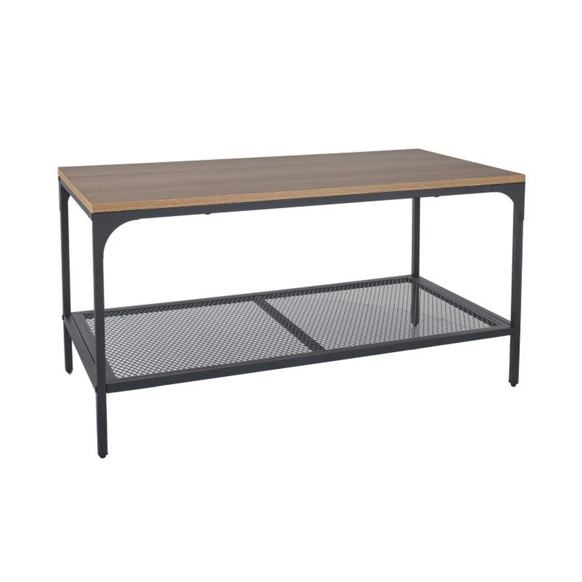 Masuta LEX L, stejar/negru, PAL laminat/metal, 90x45x45 cm