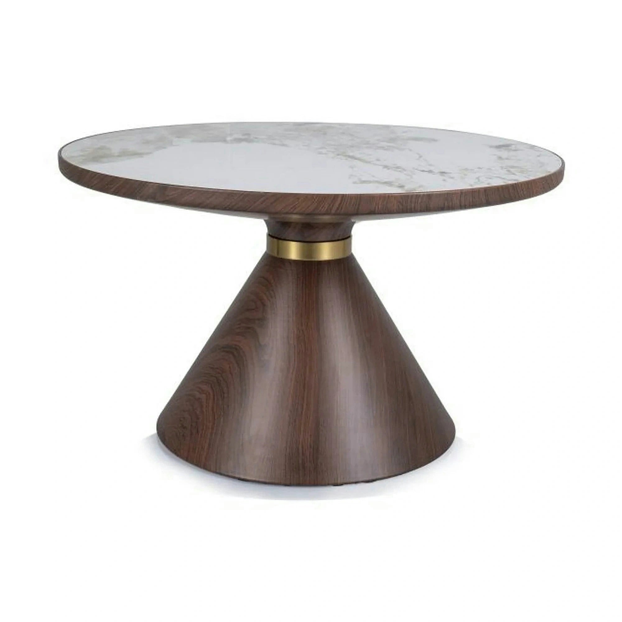 Masuta NAPA A, alb/nuc/auriu, ceramica/metal, 70x70x43 cm