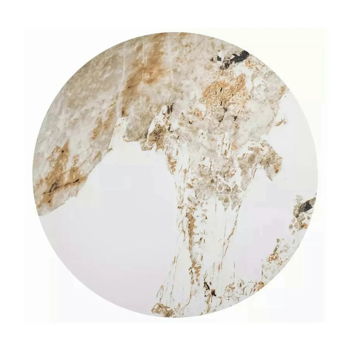 Masuta NAPA A, alb/nuc/auriu, ceramica/metal, 70x70x43 cm