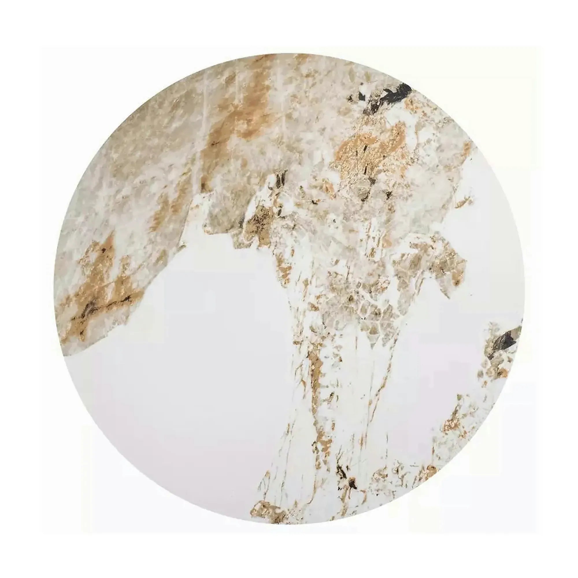 Masuta NAPA A, alb/nuc/auriu, ceramica/metal, 70x70x43 cm