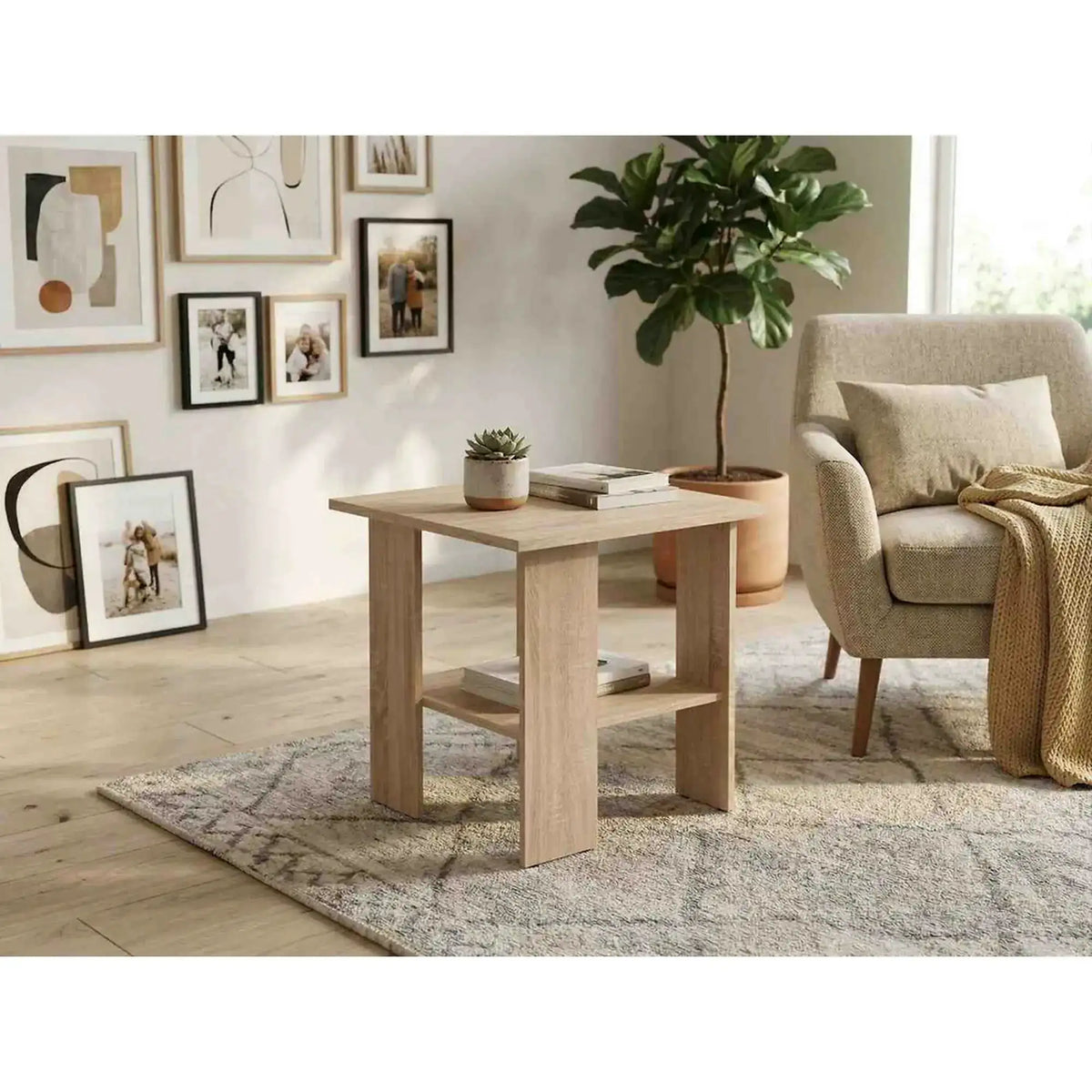 Masuta NEPO PLUS, stejar sonoma, PAL laminat, 55x55 cm