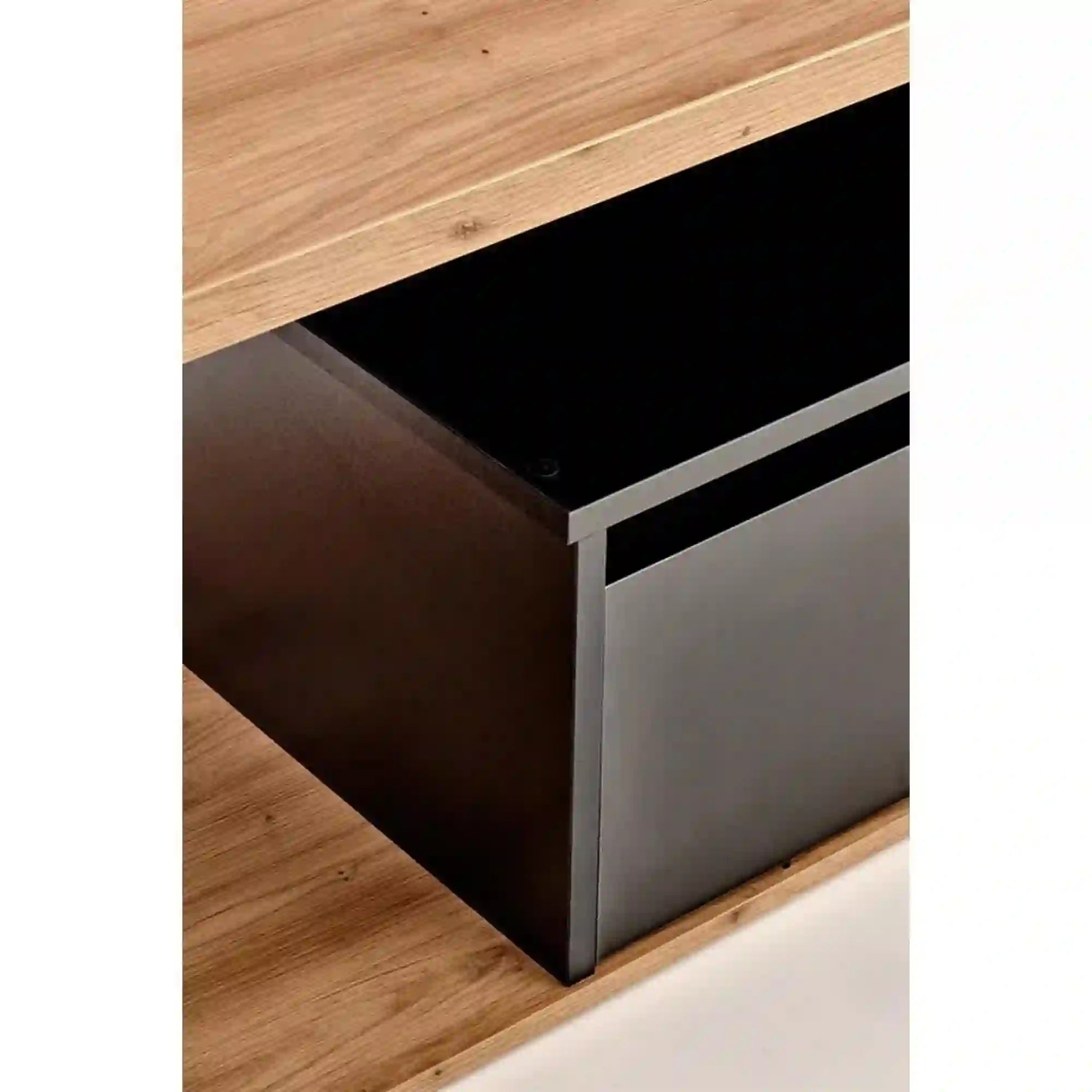 Masuta Pantera, stejar wotan/negru, PAL furniruit, 110x60x50 cm