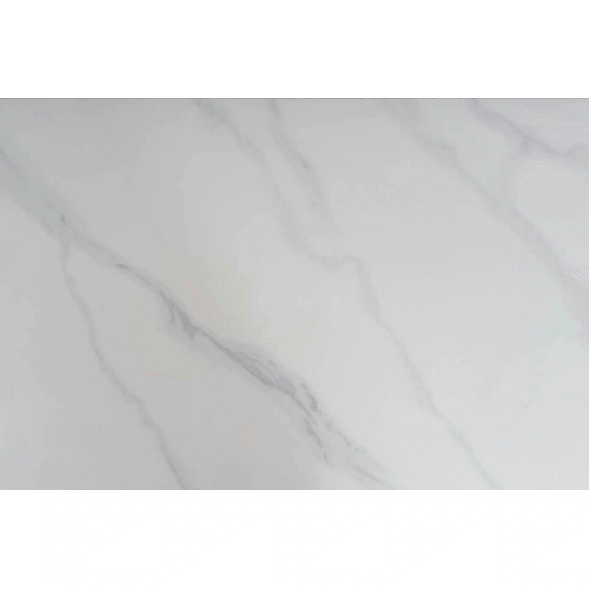 Masuta RION, alb cu efect de marmura/negru mat, ceramica/metal, 160x90X76 cm