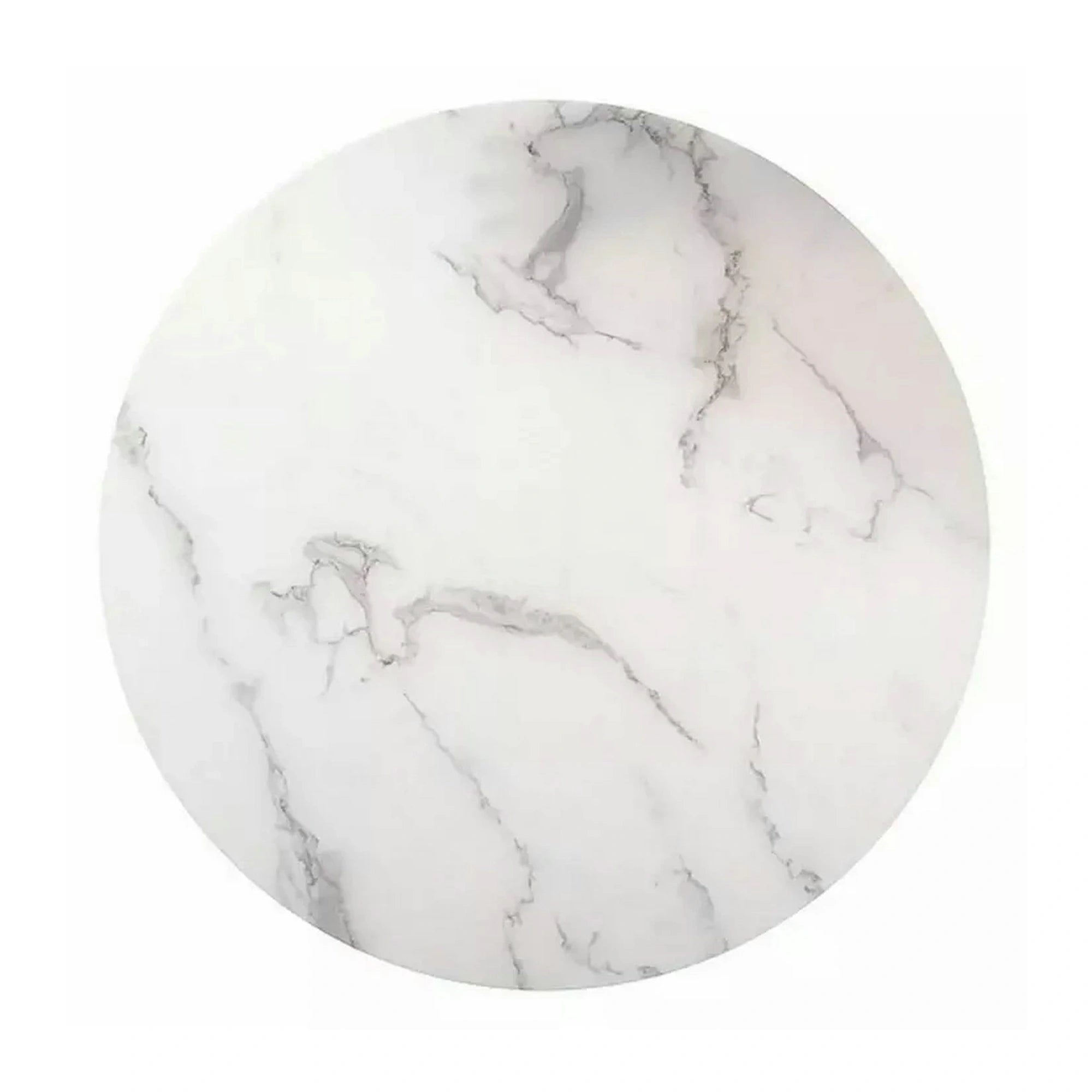 Masuta SABINE, alb cu efect de marmura/auriu, sticla securizata/otel inoxidabil, 80x45 cm