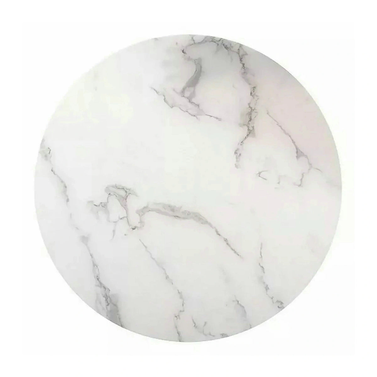 Masuta SABINE, alb cu efect de marmura/auriu, sticla securizata/otel inoxidabil, 80x45 cm