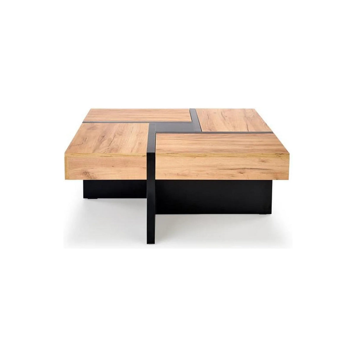 Masuta SEVILLA, negru/stejar craft, PAL, 100x100x47 cm