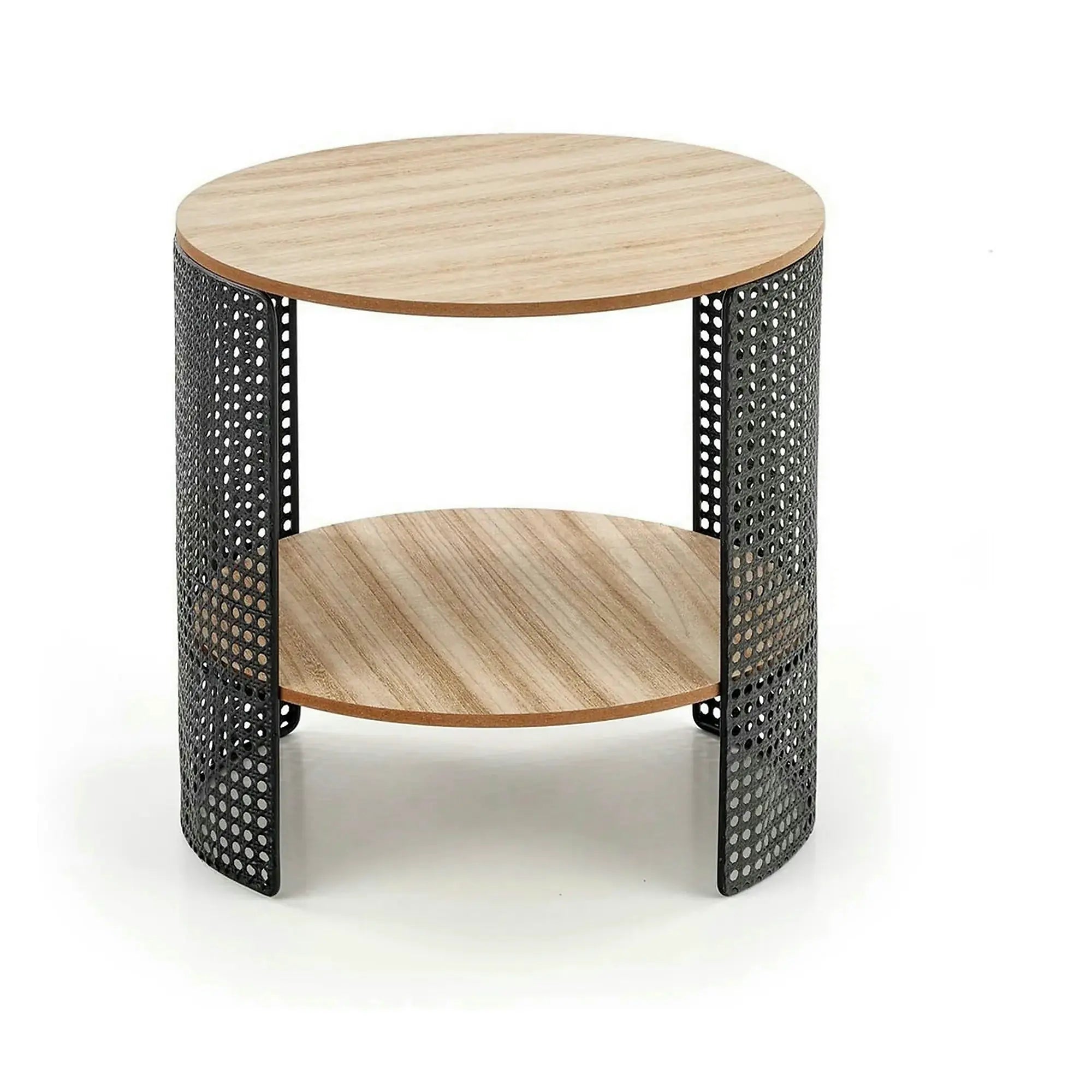 Masuta TRAFICA, stejar natural/negru, 41x41x41 cm