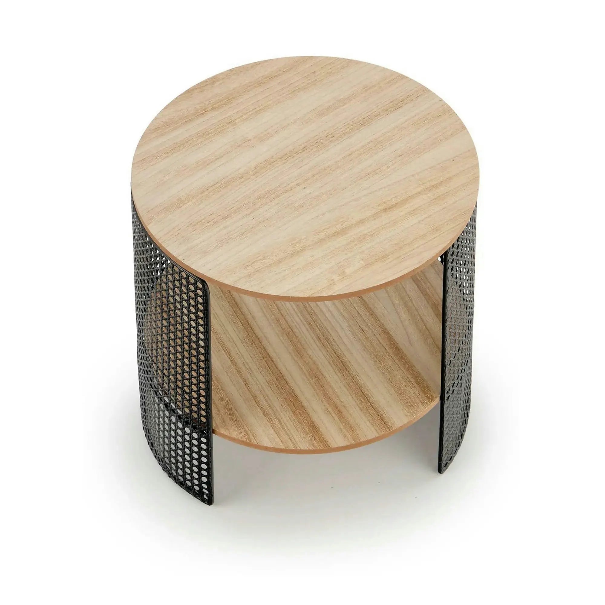 Masuta TRAFICA, stejar natural/negru, 41x41x41 cm
