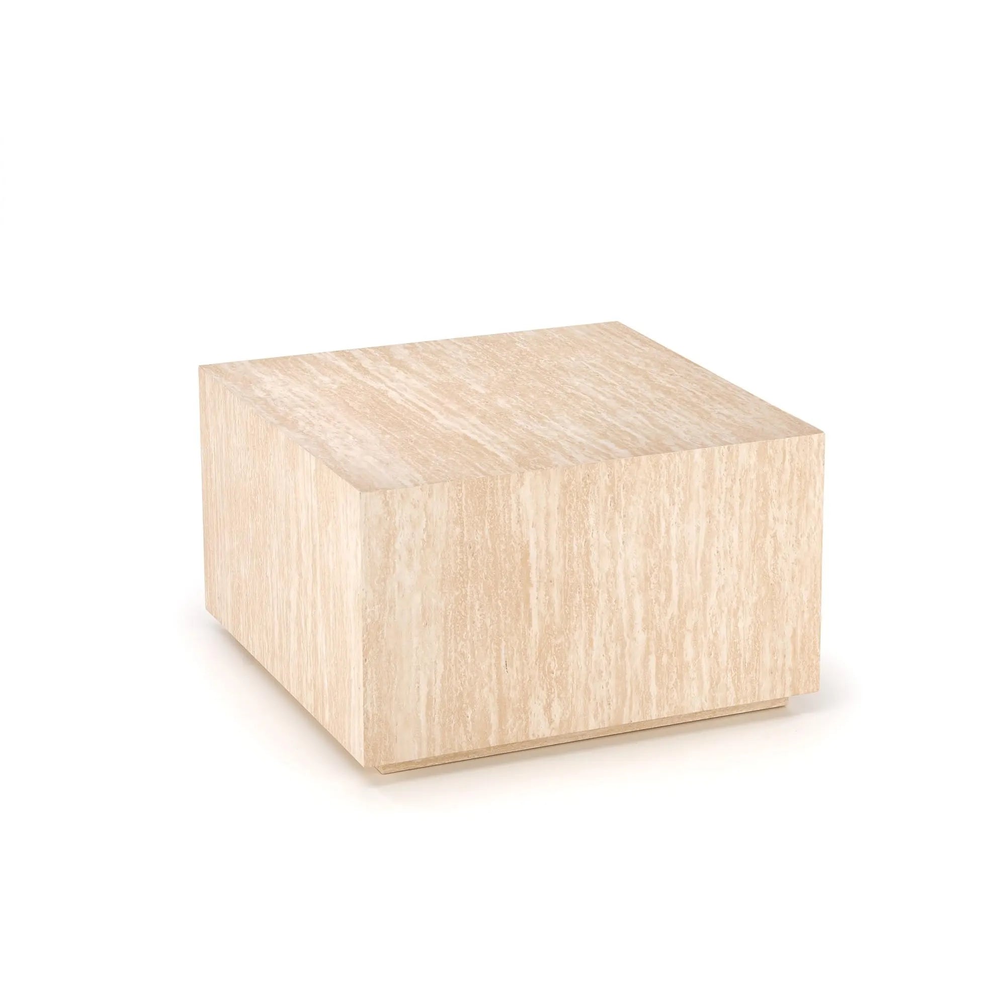 Masuta TRAVERTINO, efect de piatra travertin, 60x60x36 cm
