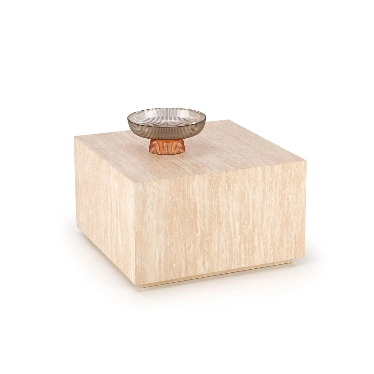 Masuta TRAVERTINO, efect de piatra travertin, 60x60x36 cm