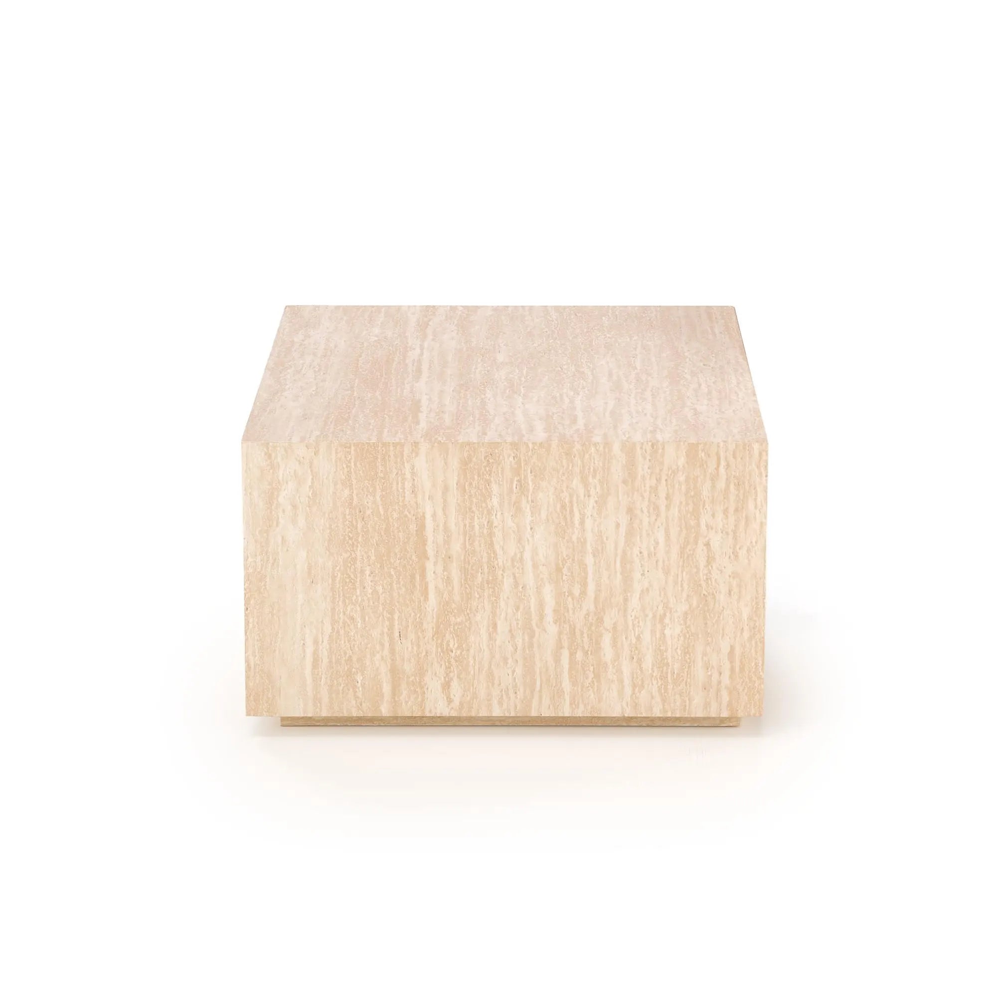 Masuta TRAVERTINO, efect de piatra travertin, 60x60x36 cm