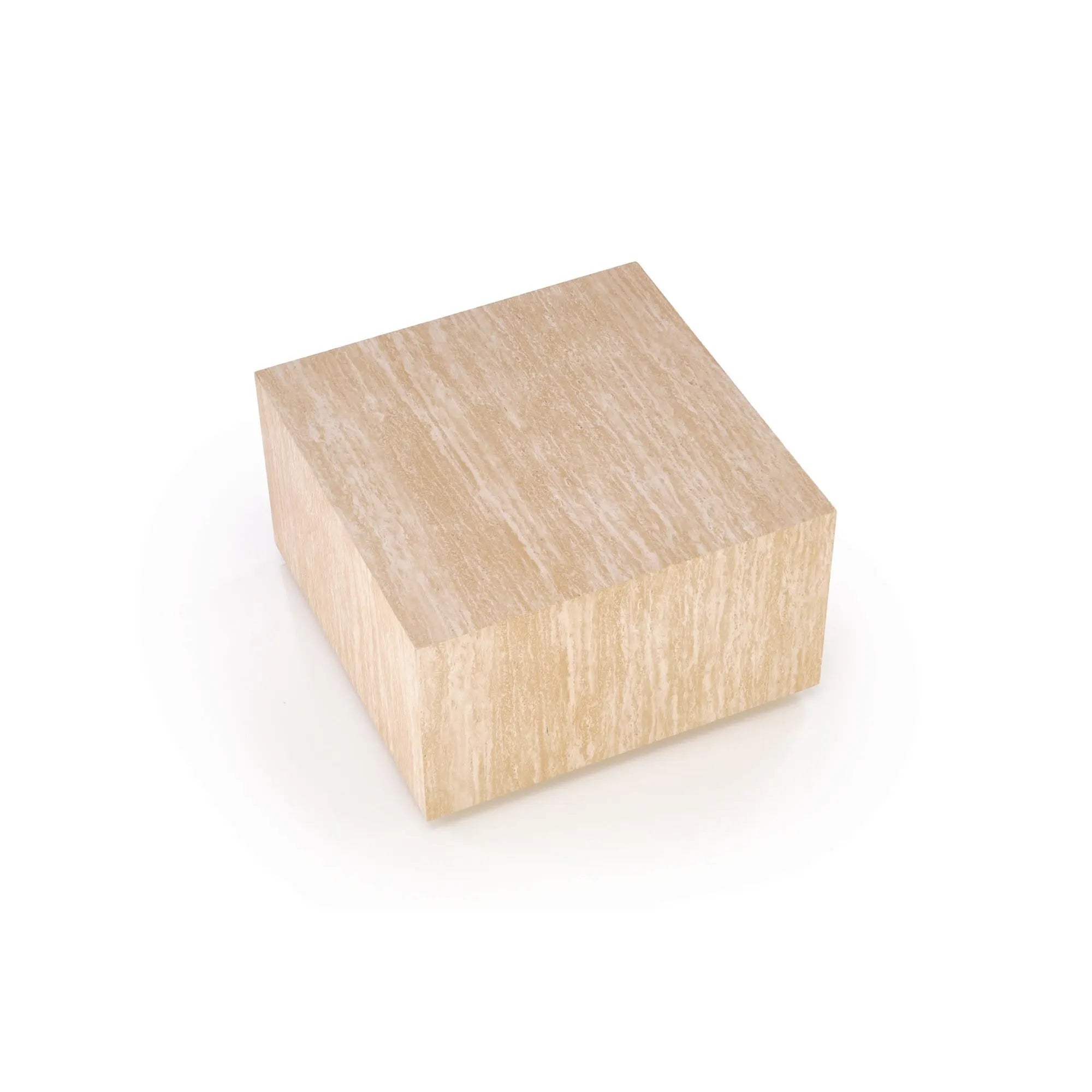 Masuta TRAVERTINO, efect de piatra travertin, 60x60x36 cm