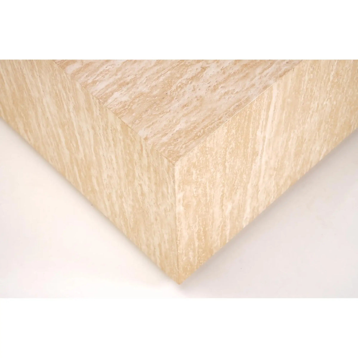 Masuta TRAVERTINO, efect de piatra travertin, 60x60x36 cm