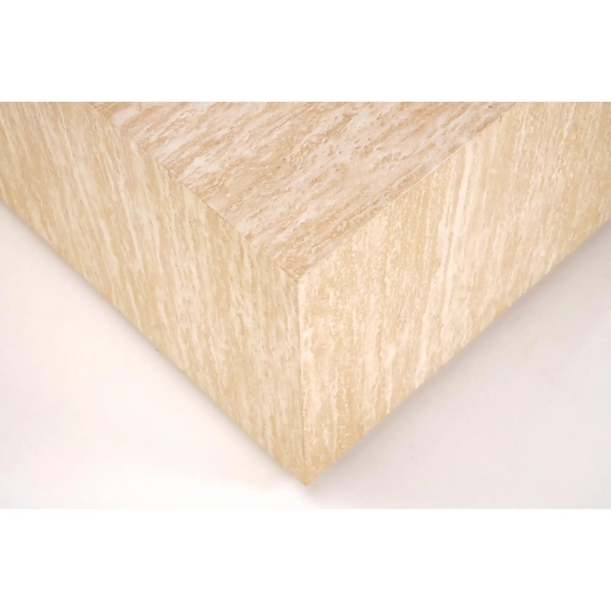 Masuta TRAVERTINO, efect de piatra travertin, 60x60x36 cm