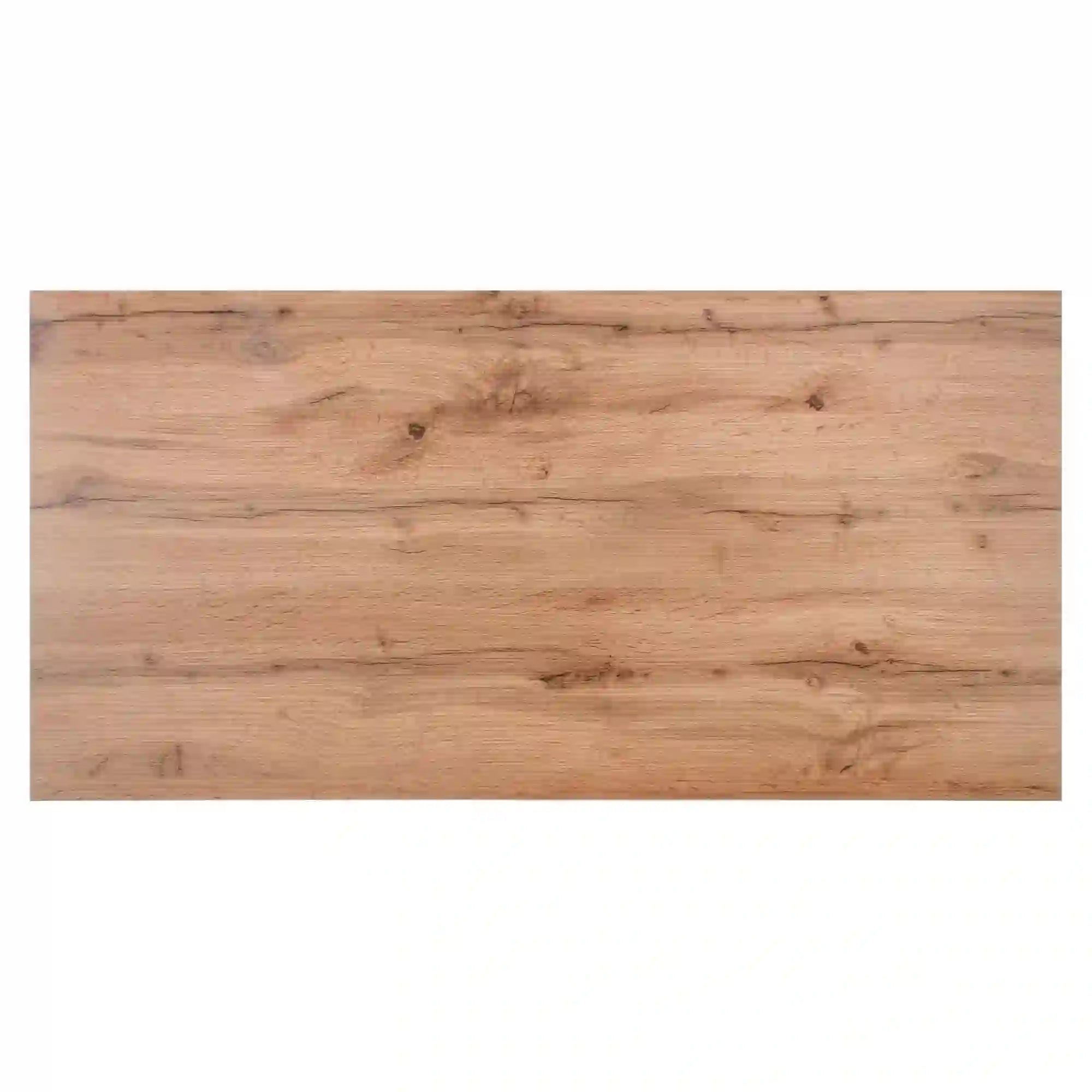 Masuta VENOM U, stejar/negru, furnir/metal, 120x60x50 cm