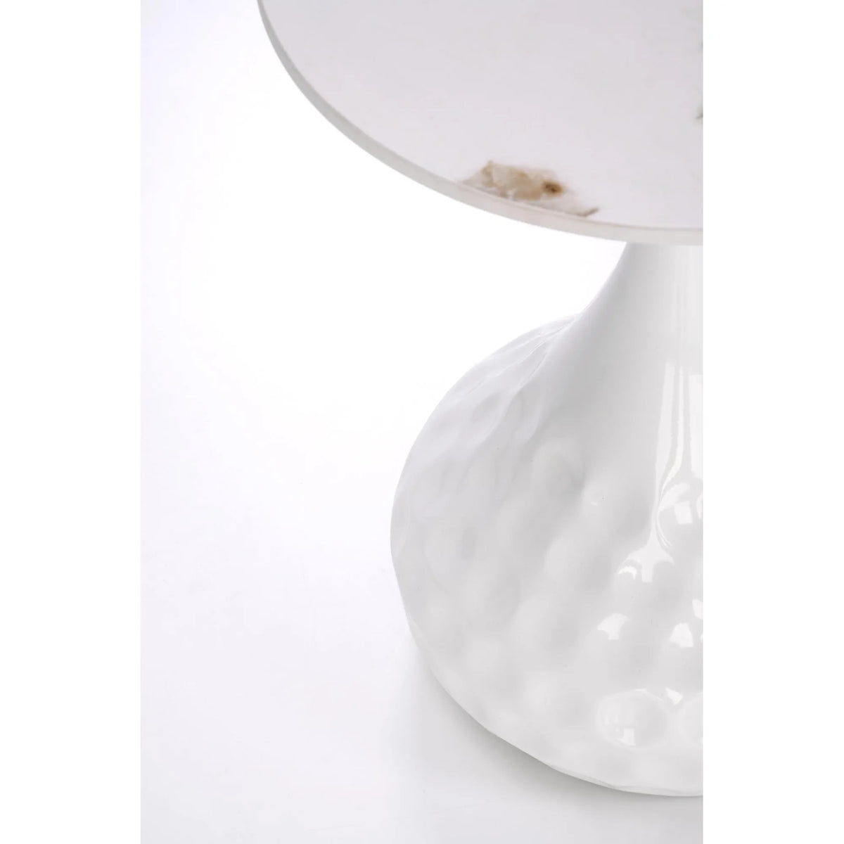 Masuta VERDE, alb, ceramica/metal, 40x40x52 cm