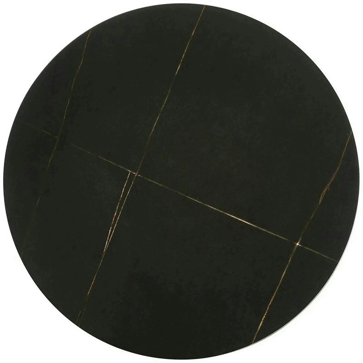 Masuta VERDE, negru, ceramica/metal, 40x40x52 cm