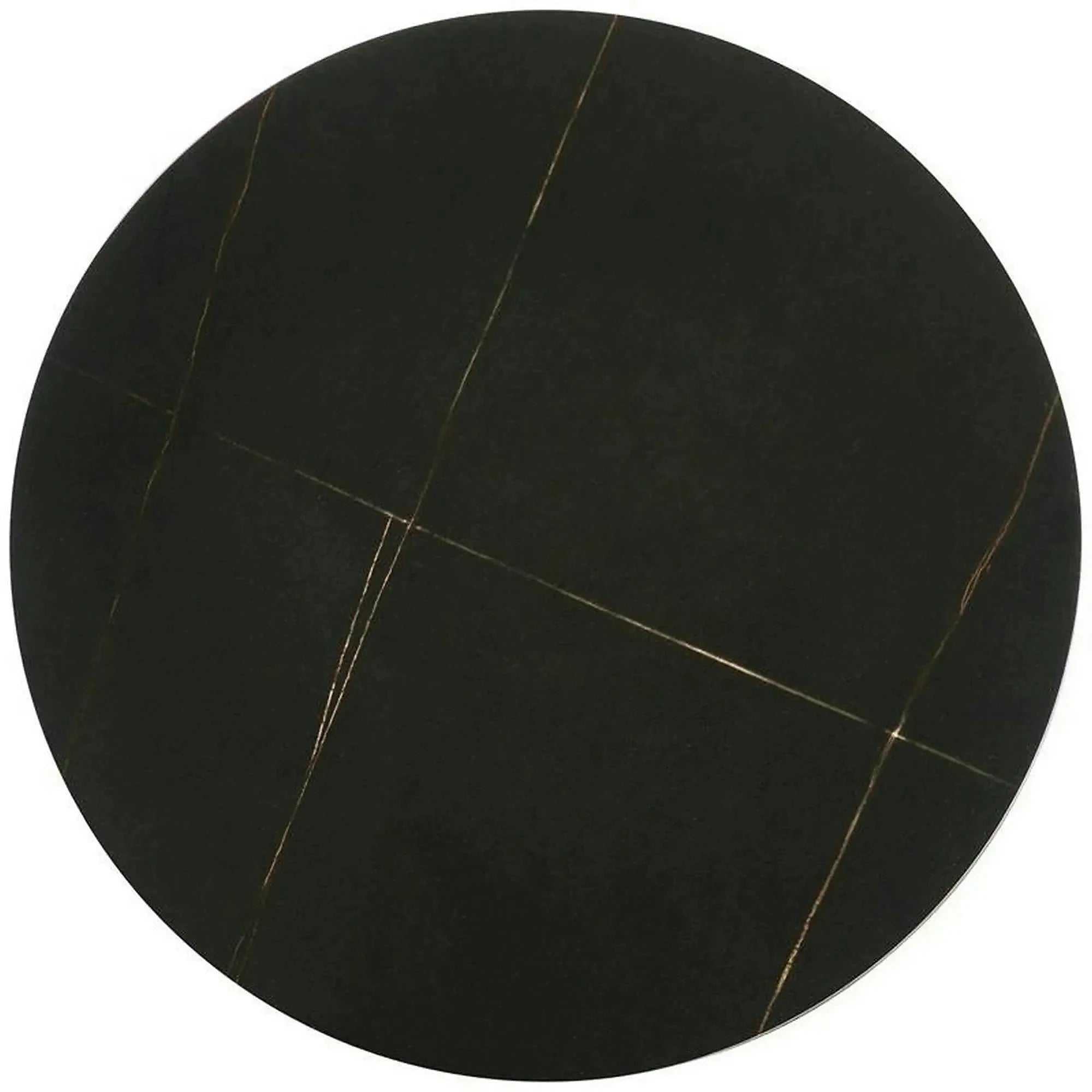 Masuta VERDE, negru, ceramica/metal, 40x40x52 cm