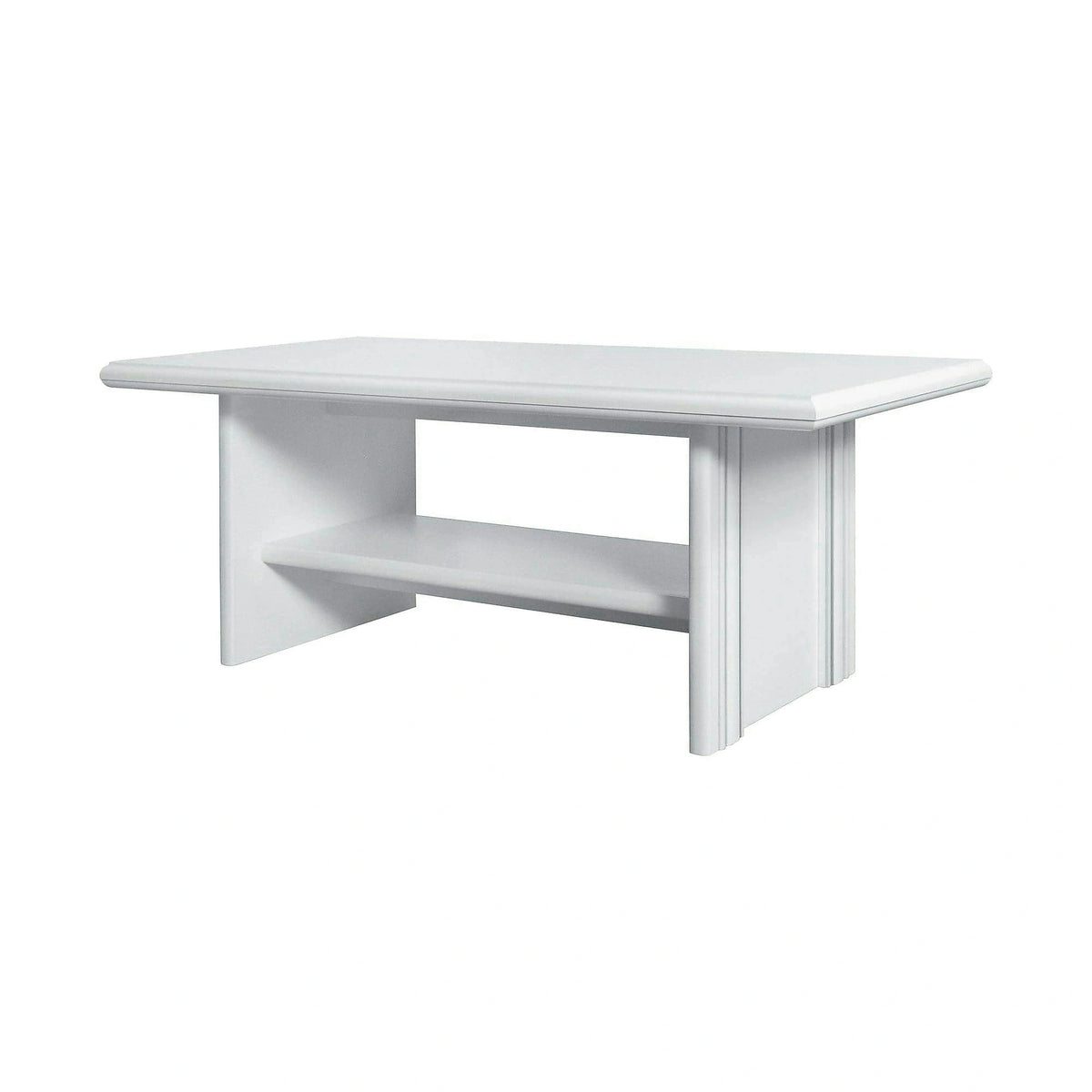 Masute cafea vintage IDENTO, alb, PAL, 130x65x51 cm