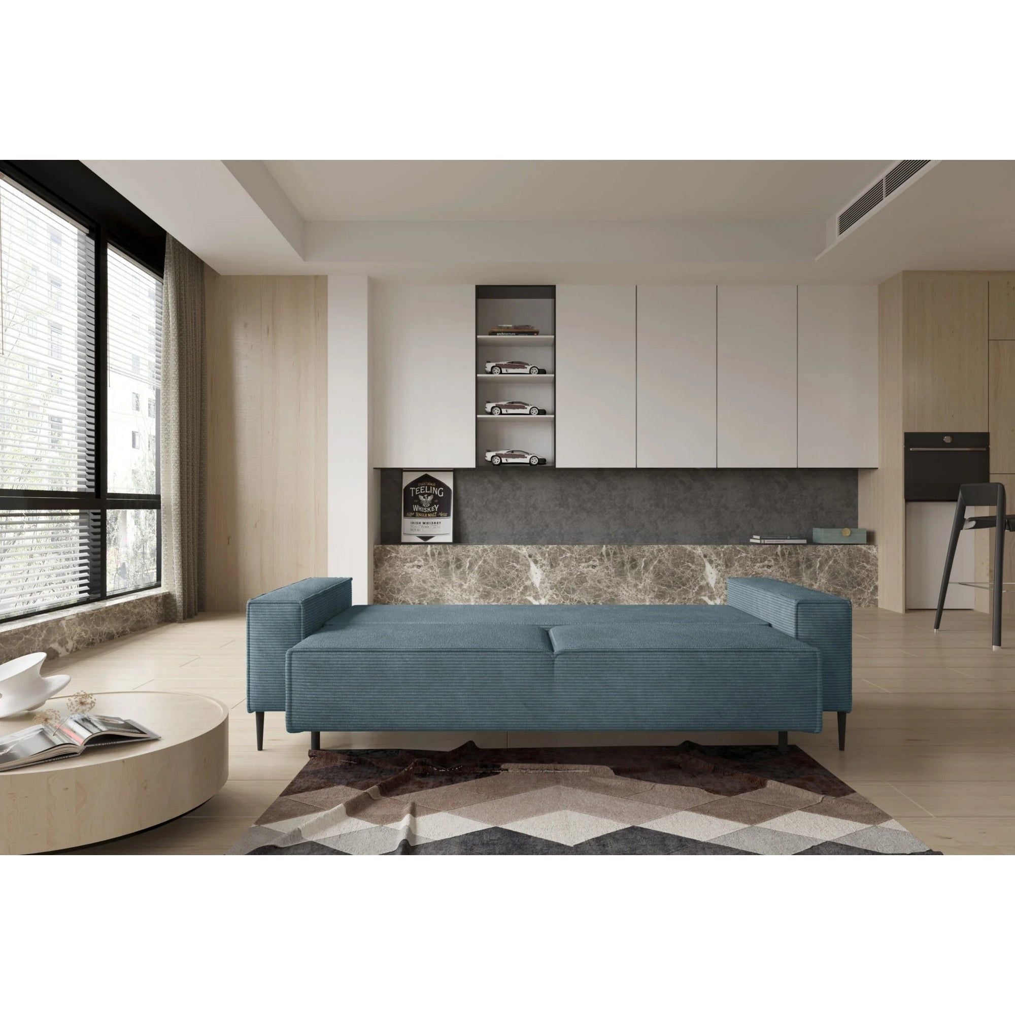 Canapea extensibila MATANO, personalizabil materiale gama Oferta Avantaj, lada depozitare, 240x103x89 cm