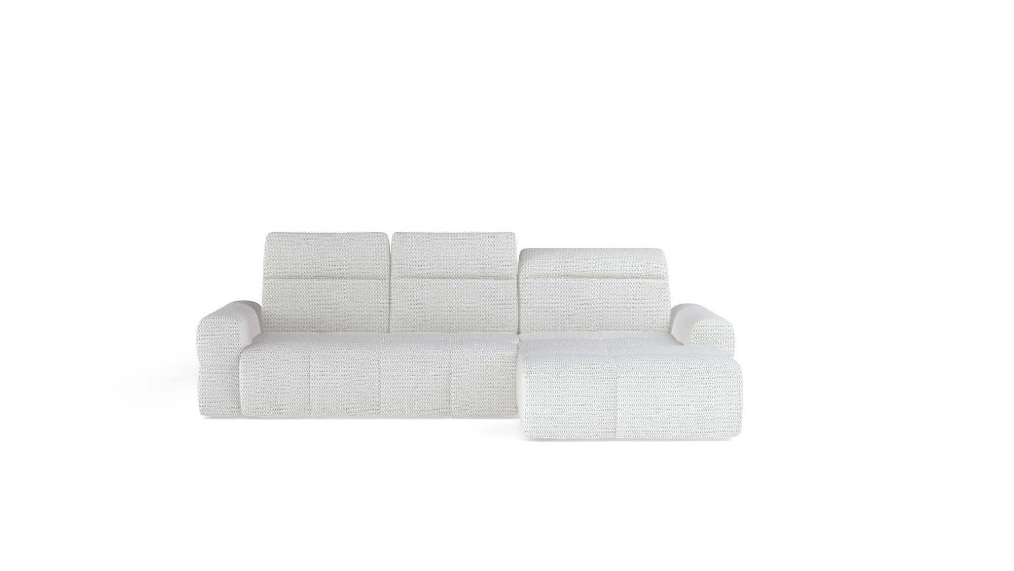 Coltar extensibil MATEO S, personalizabil materiale Gama Premium, cu lada depozitare si tetiere reglabile, 273x183x99 cm
