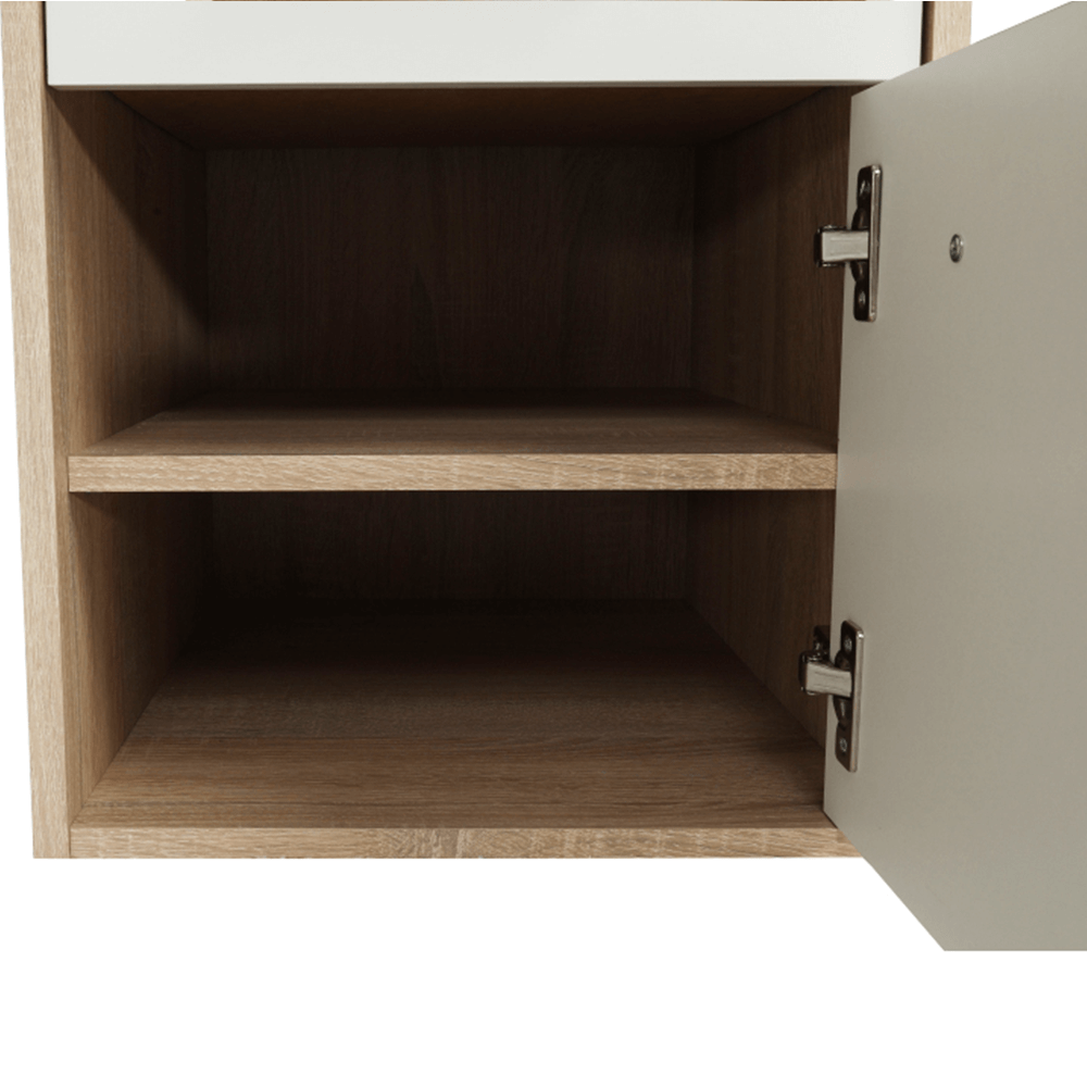 Birou de colt MAURUS NEW MA11, stejar sonoma/alb, PAL melaminat, 176/203x67x70 cm